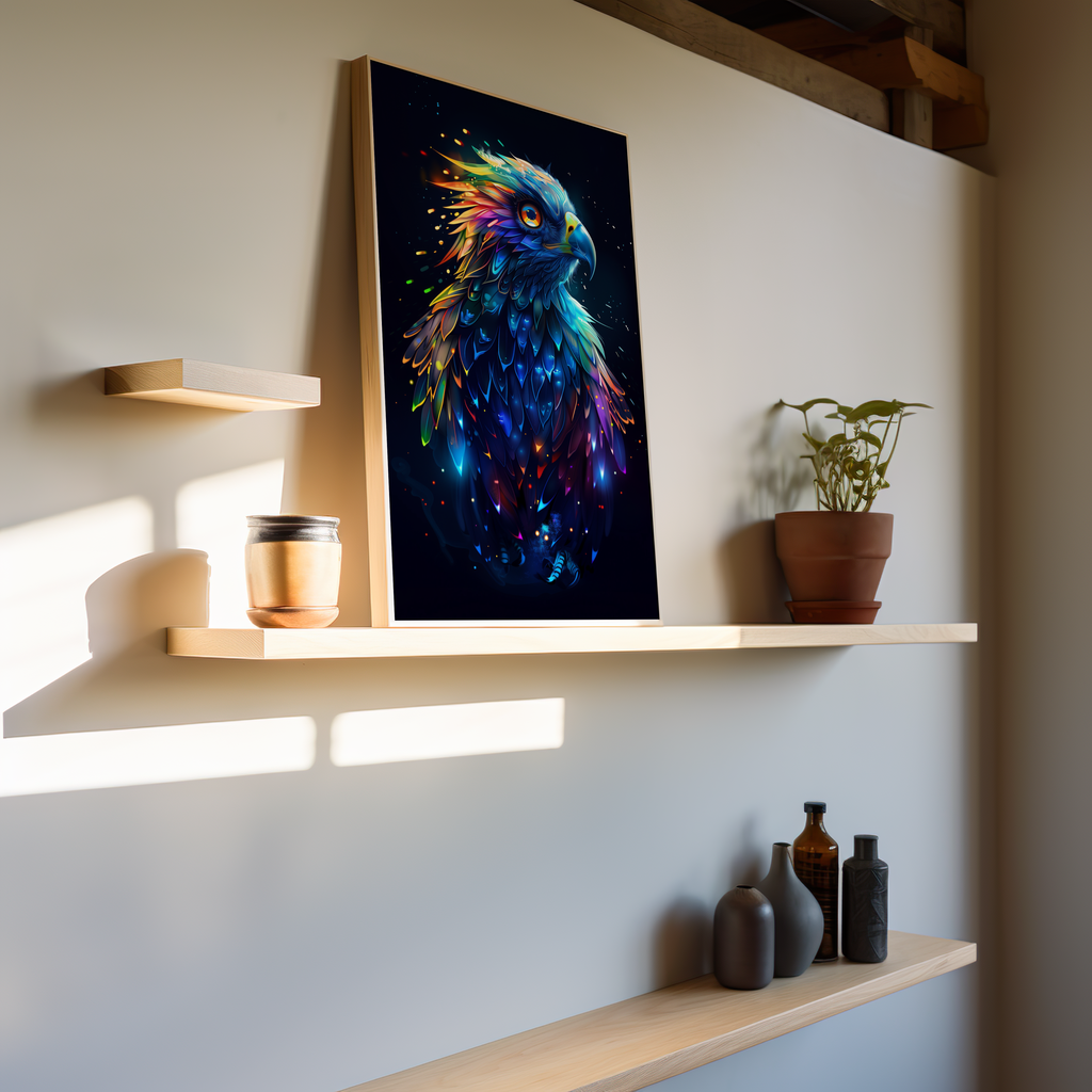 Spectral Visionary of the Skies | Wooden Framed Poster