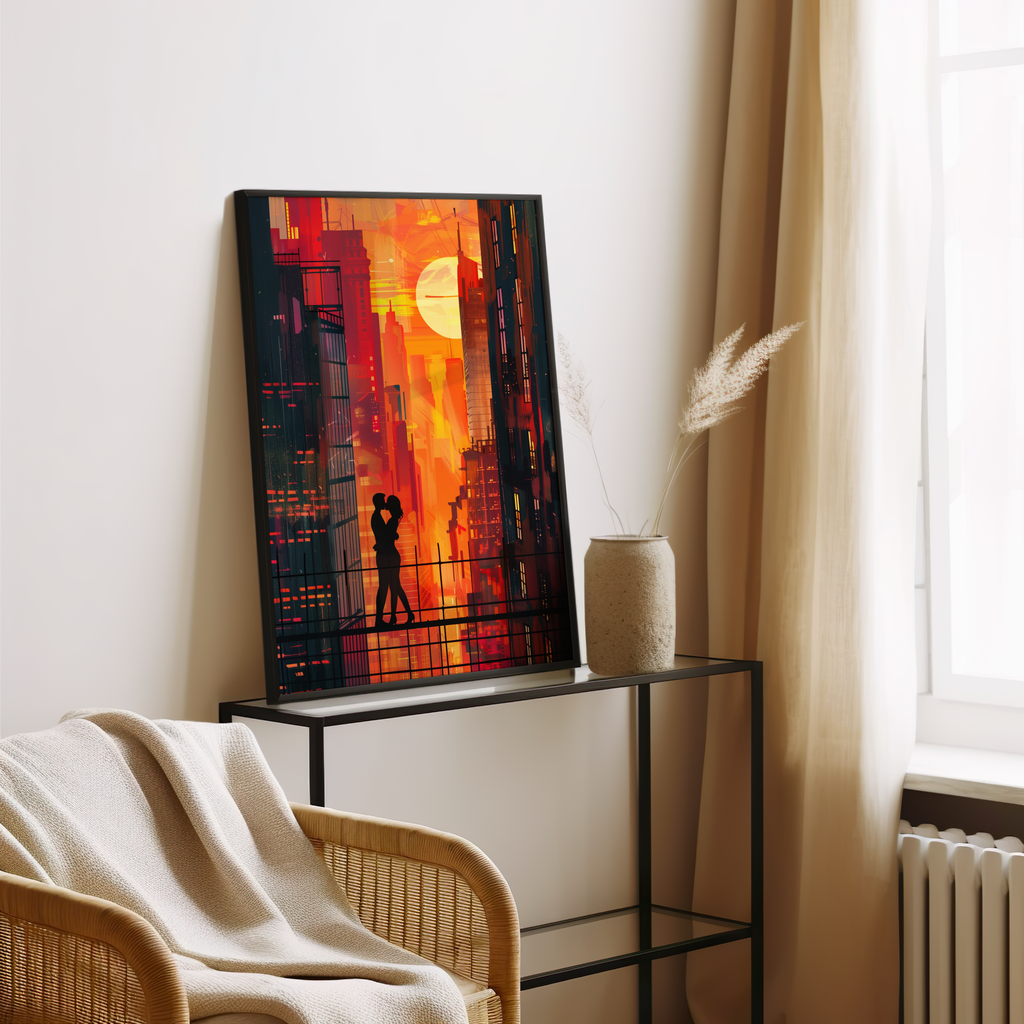 Urban Sunset Embrace | Acrylic Print