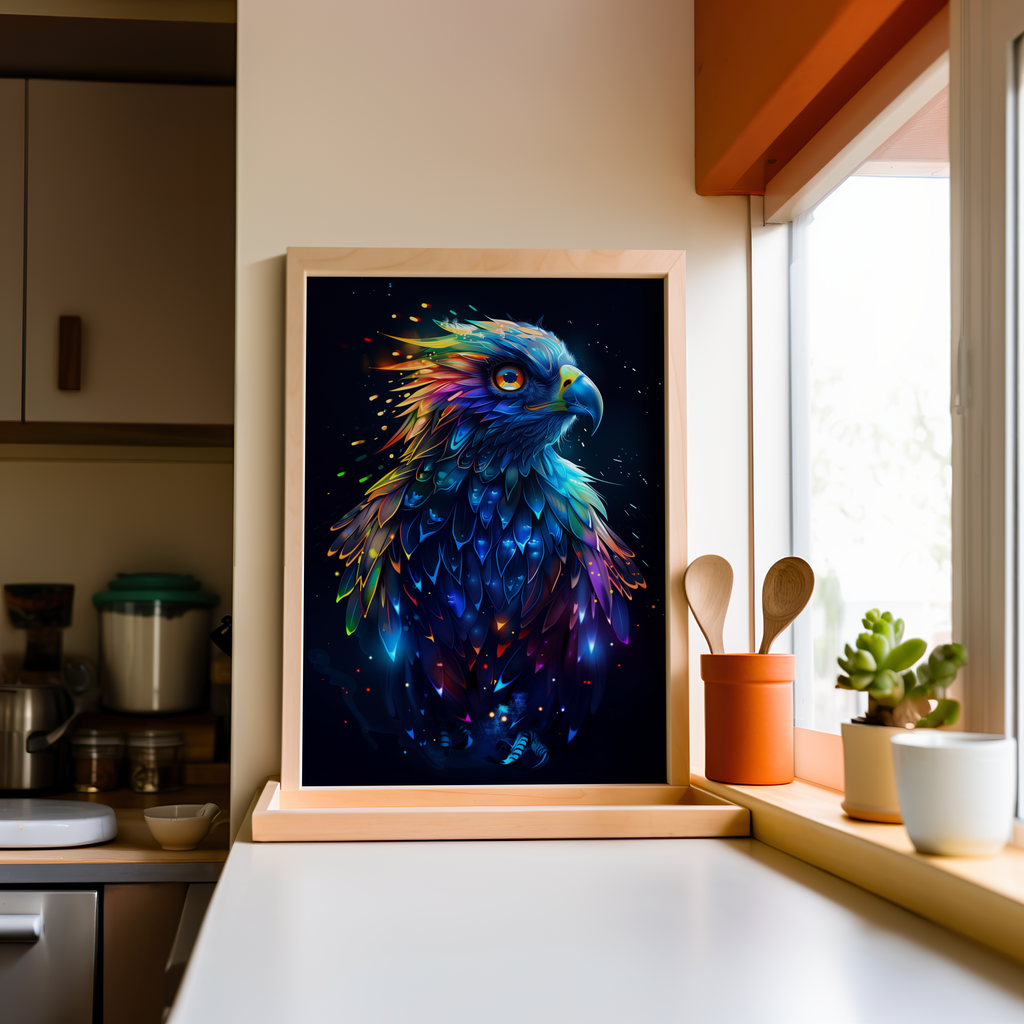 Spectral Visionary of the Skies | Brushed Aluminum Print