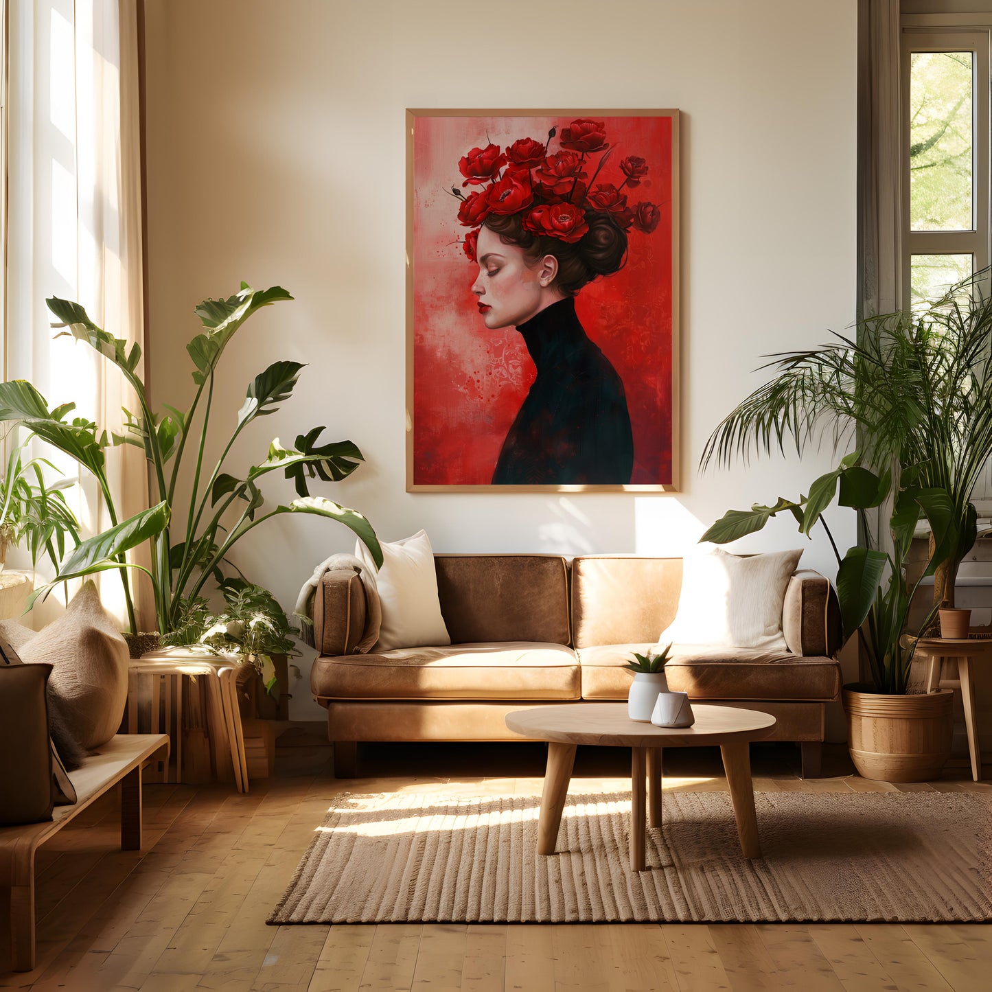 Crimson Reverie | Premium Wooden Framed Poster