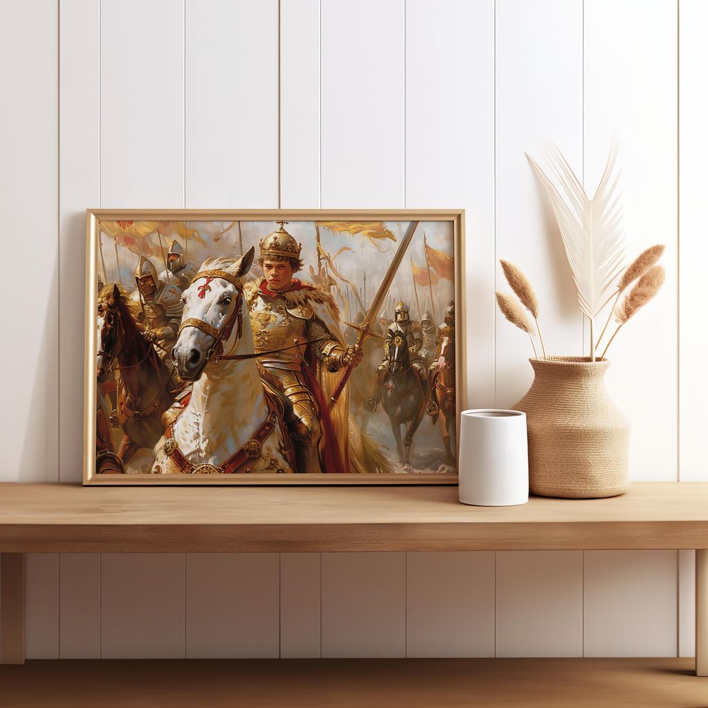 The Young Lion's Charge | Metal Framed Poster