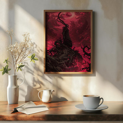 Crimson Maelstrom | Metal Framed Poster