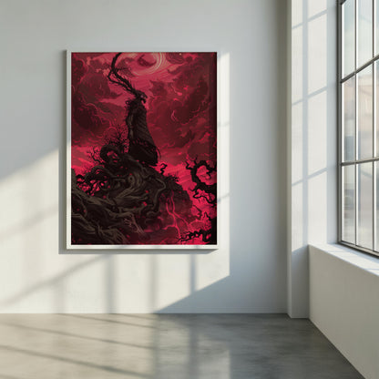 Crimson Maelstrom | Wooden Framed Poster