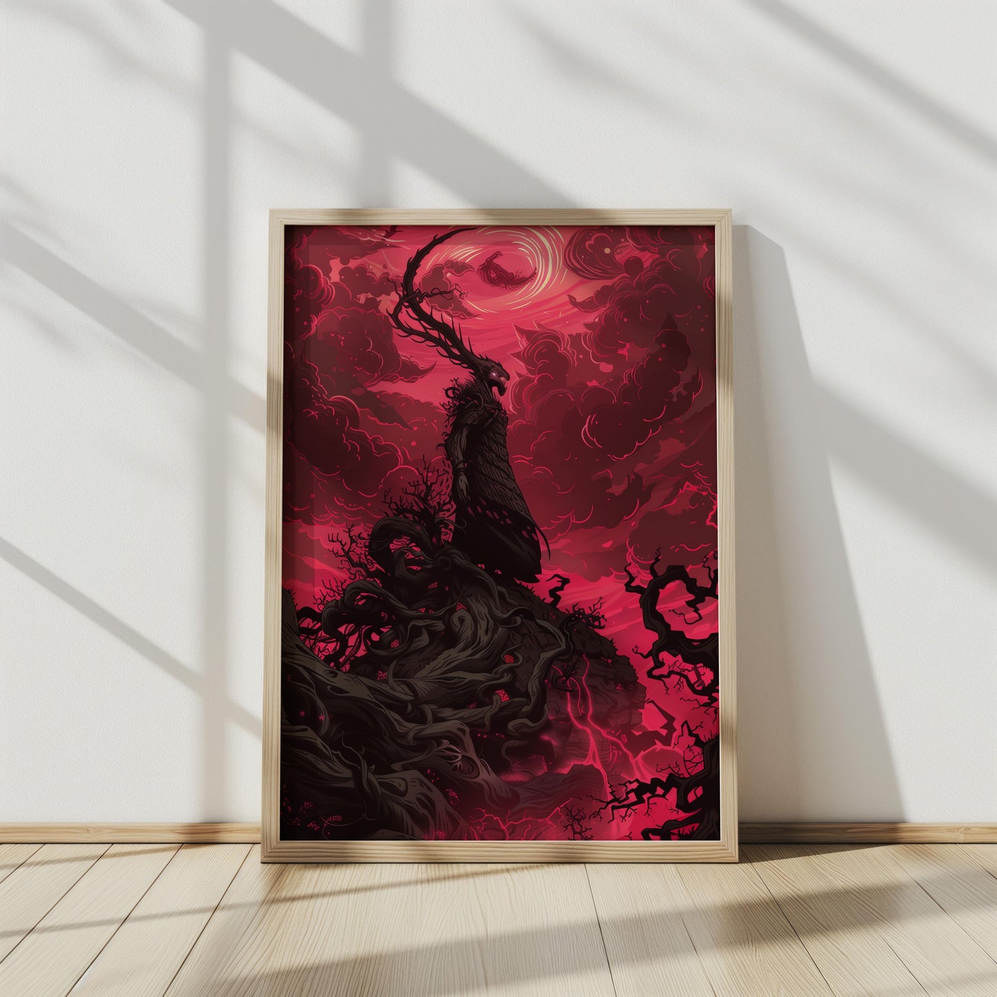 Crimson Maelstrom | Wooden Framed Poster