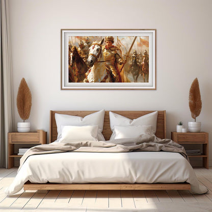 The Young Lion's Charge | Metal Framed Poster