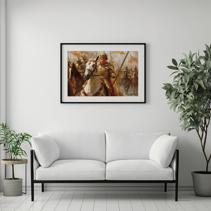 The Young Lion's Charge | Wooden Framed Poster