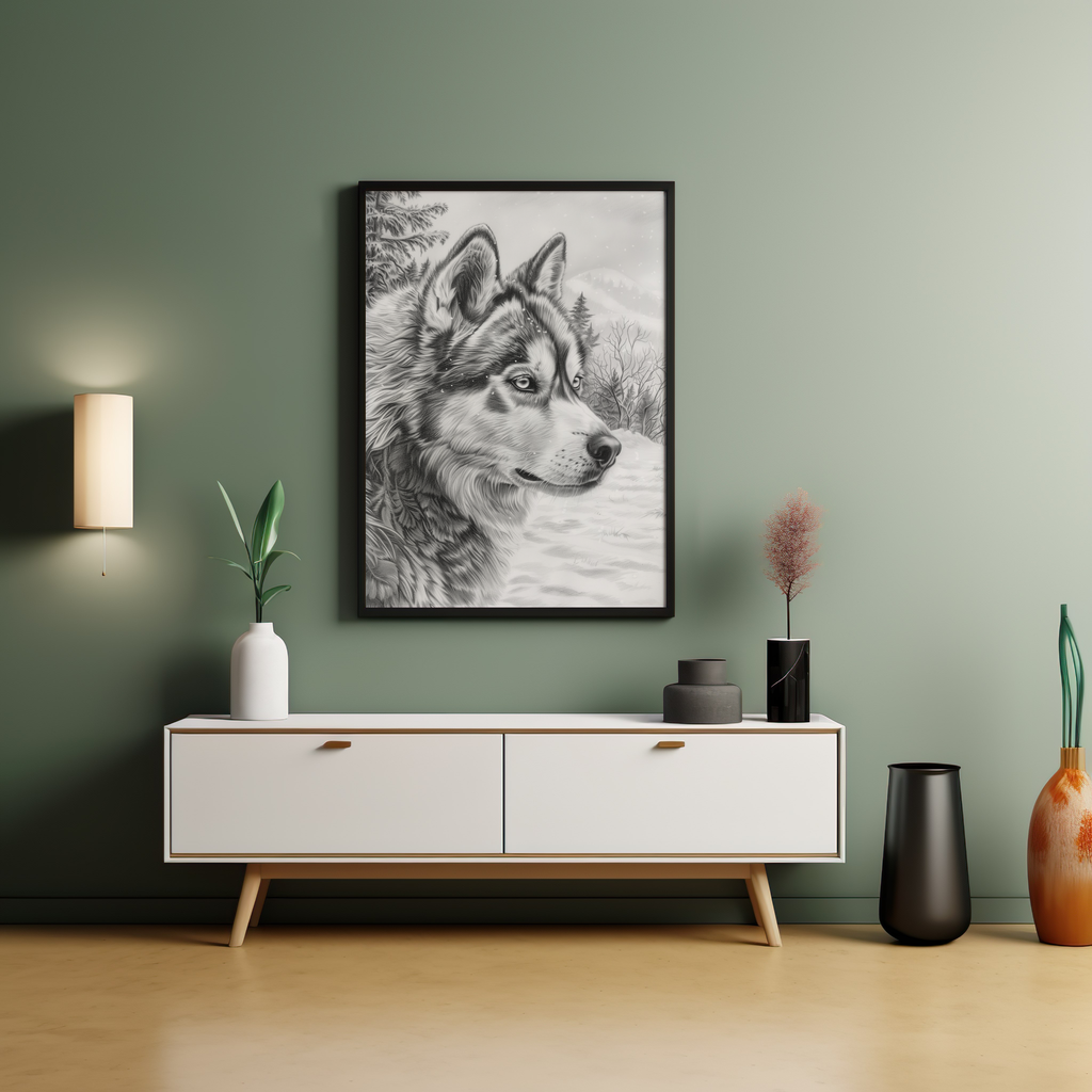 Winter's Sentinel | Wooden Framed Poster