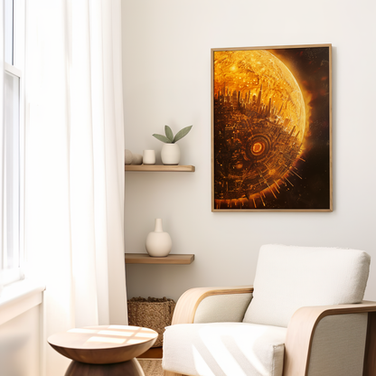 The Celestial Metropolis | Brushed Aluminum Print