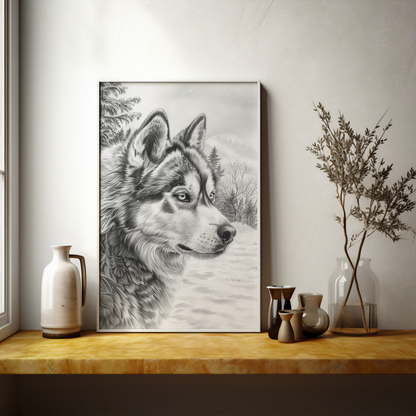 Winter's Sentinel | Brushed Aluminum Print