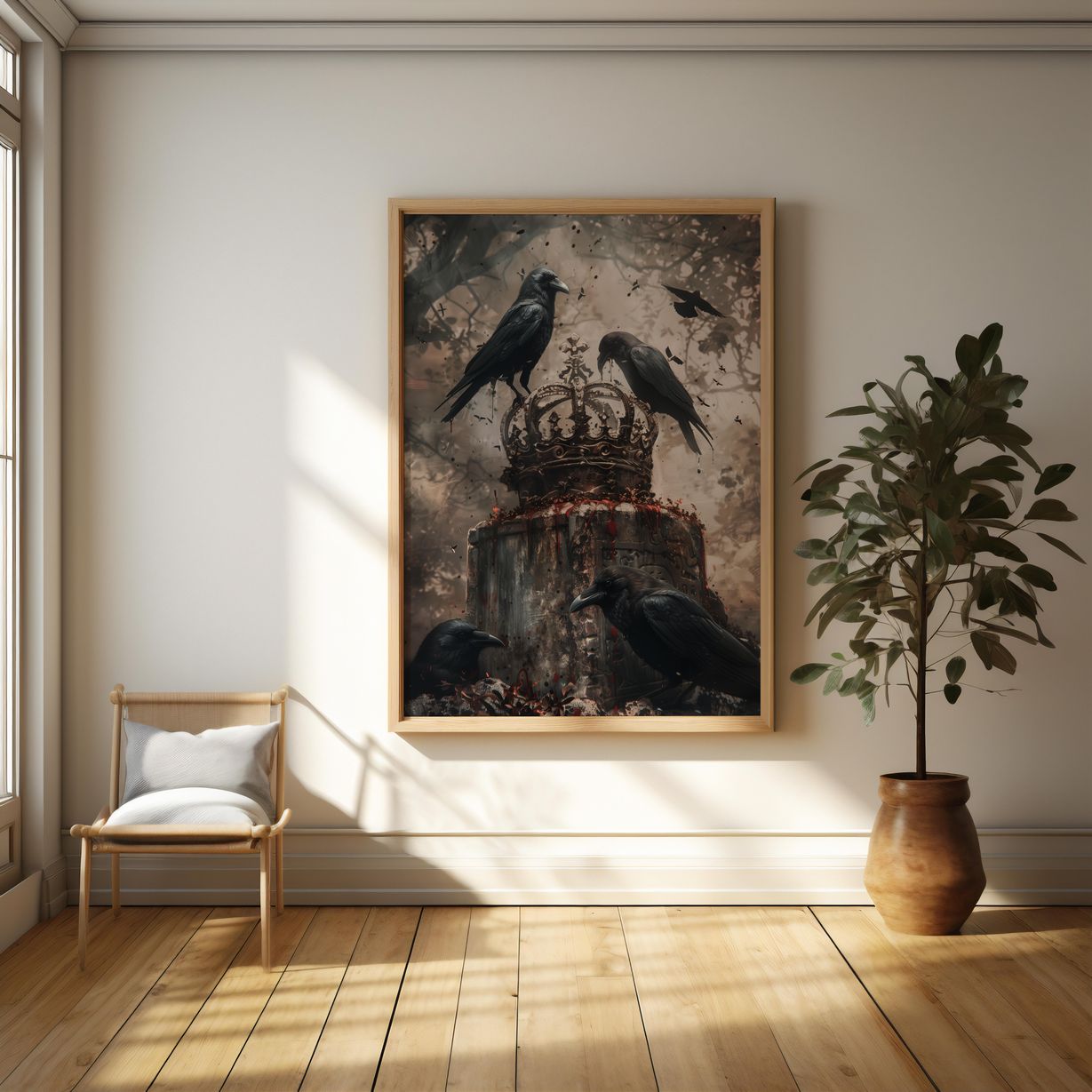 Throne of the Forgotten | Premium Wooden Framed Poster With Premium Matte Paper