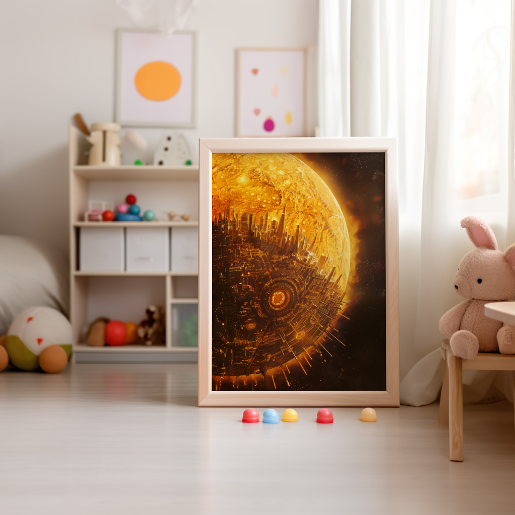 The Celestial Metropolis | Brushed Aluminum Print