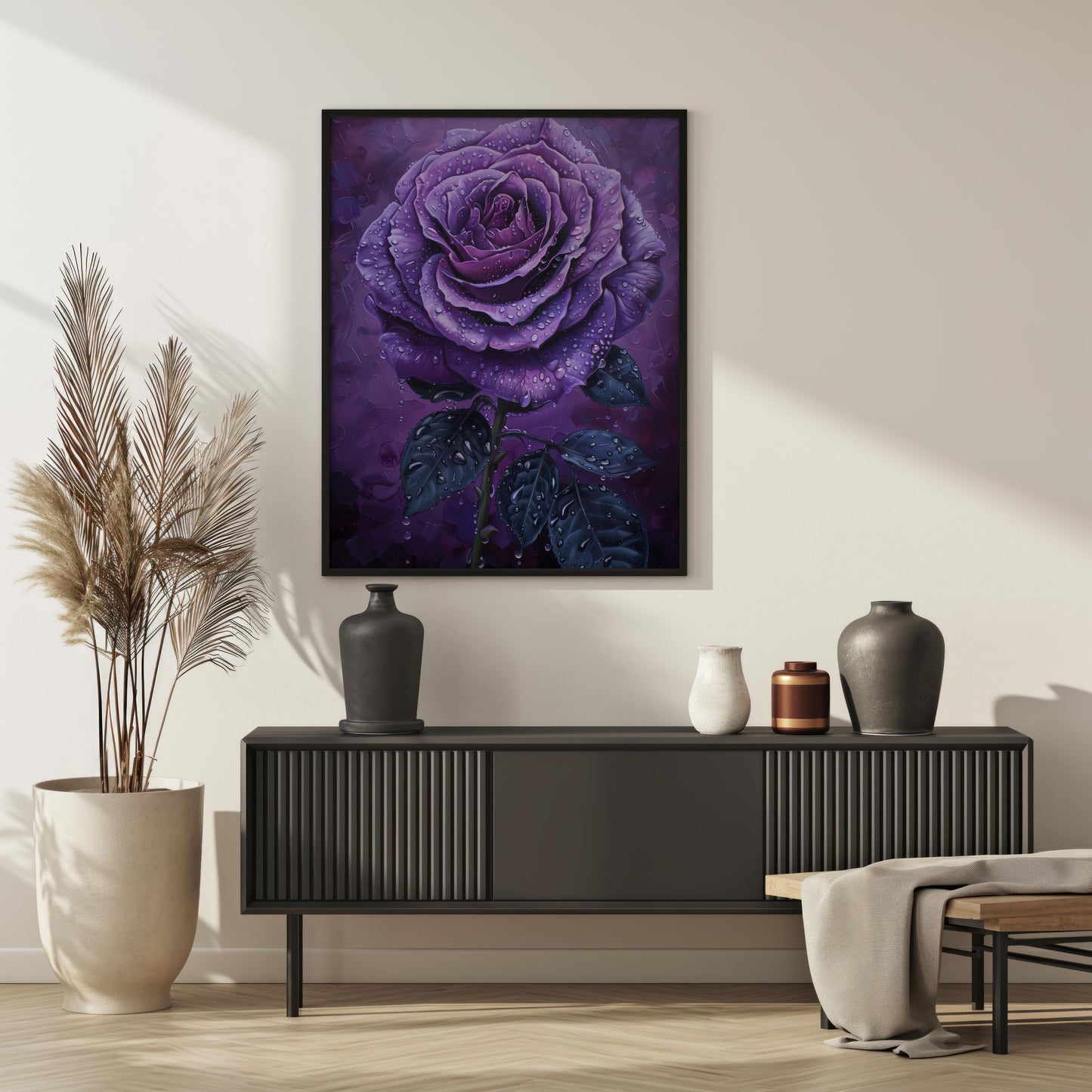 Dew-Kissed Amethyst | Brushed Aluminum Print