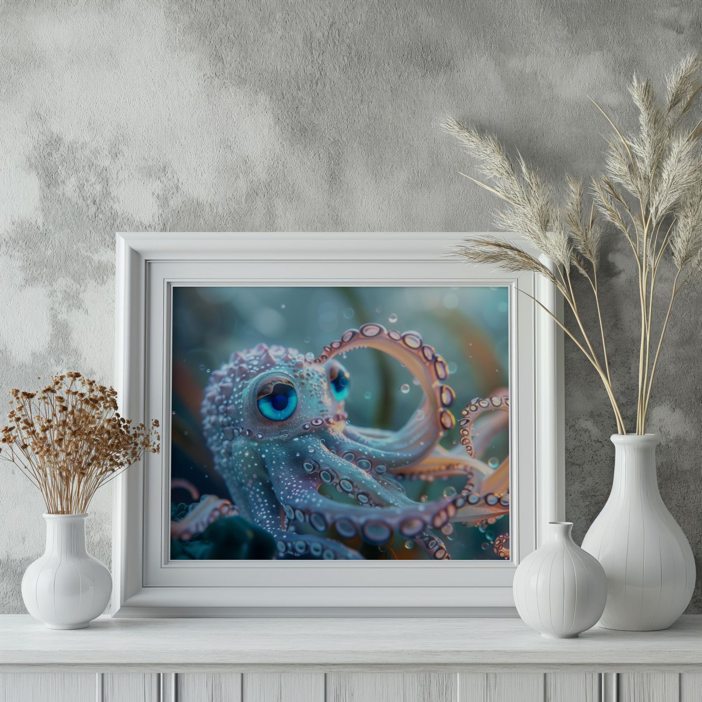 Azure Gaze of the Abyss | Acrylic Print