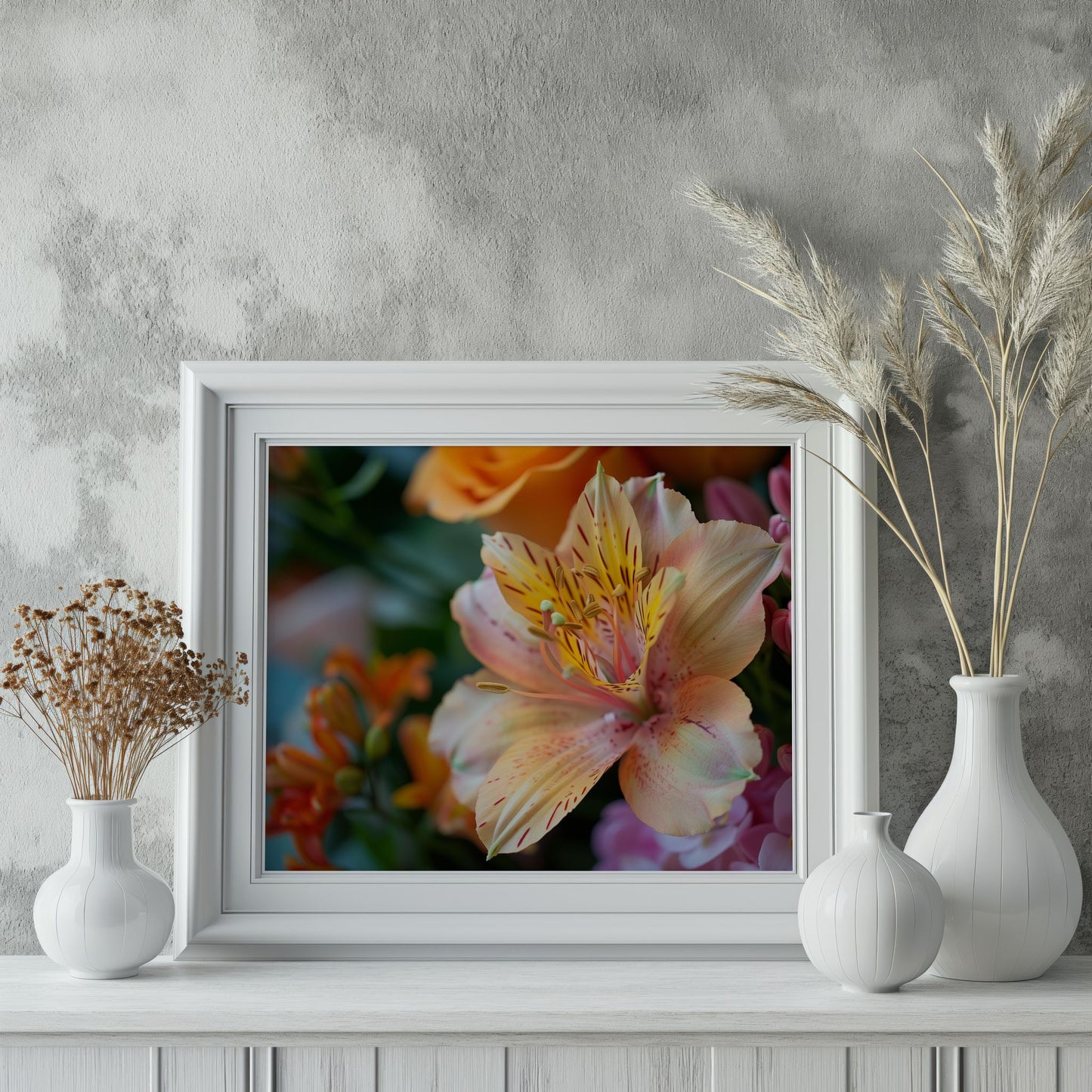 Whispers of Petal & Light | Brushed Aluminum Print