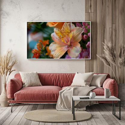 Whispers of Petal & Light | Brushed Aluminum Print