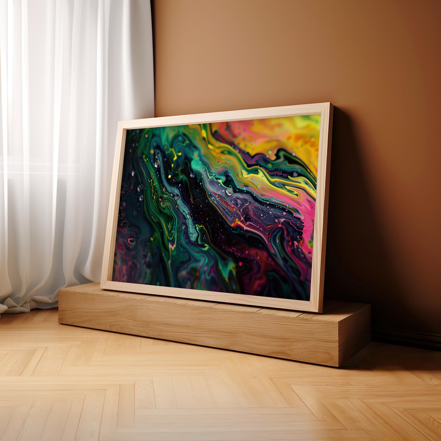 Cosmic Flows | Wooden Framed Poster