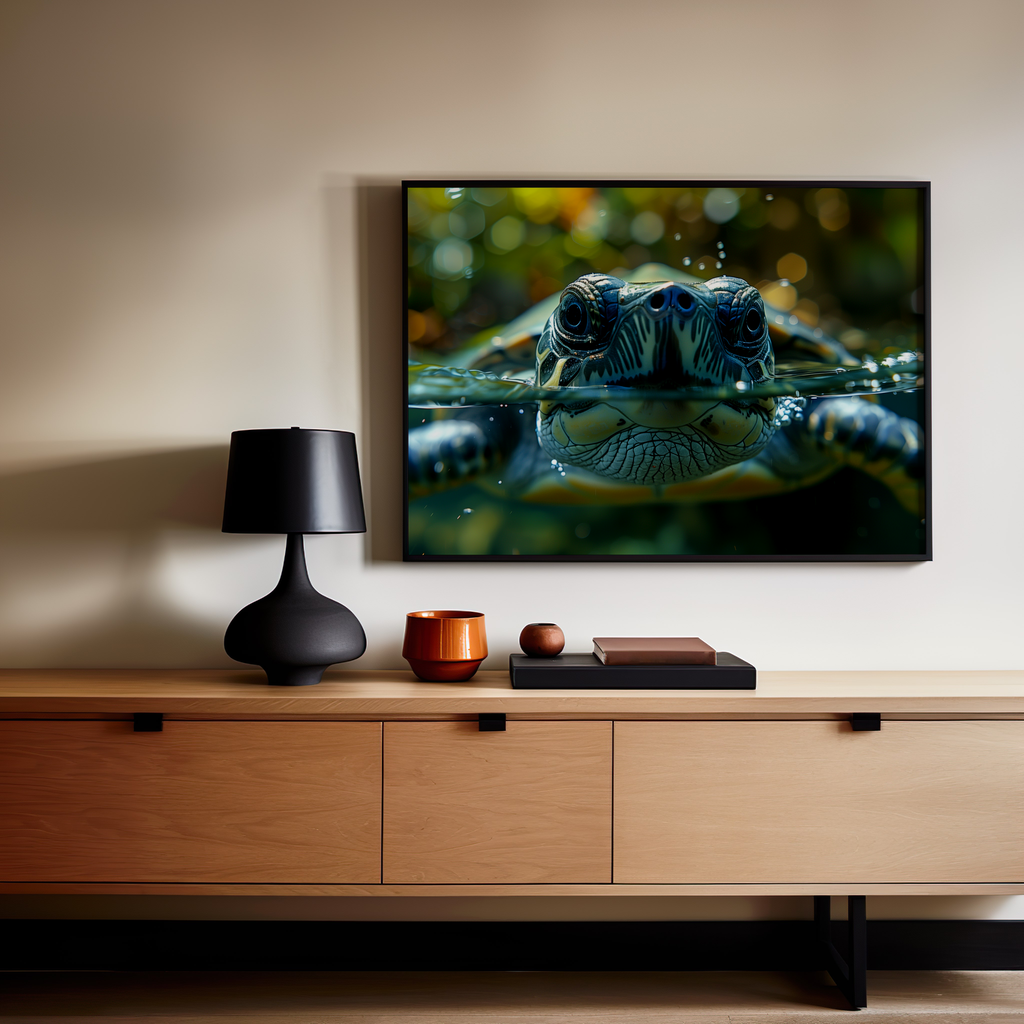 Aquatic Gaze | Wooden Framed Poster