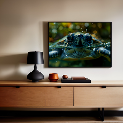 Aquatic Gaze | Brushed Aluminum Print