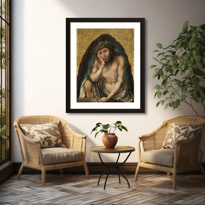 Christ as Man of Sorrows | Premium Wooden Framed Poster