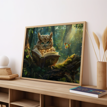 The Scholar of the Sylvan Shadows | Wooden Framed Poster