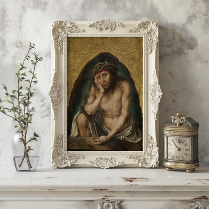 Christ as Man of Sorrows | Brushed Aluminum Print