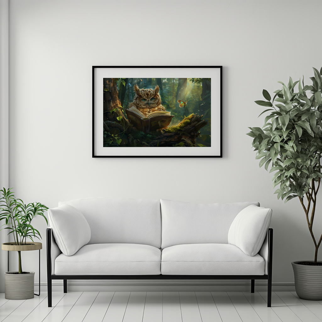 The Scholar of the Sylvan Shadows | Wooden Framed Poster