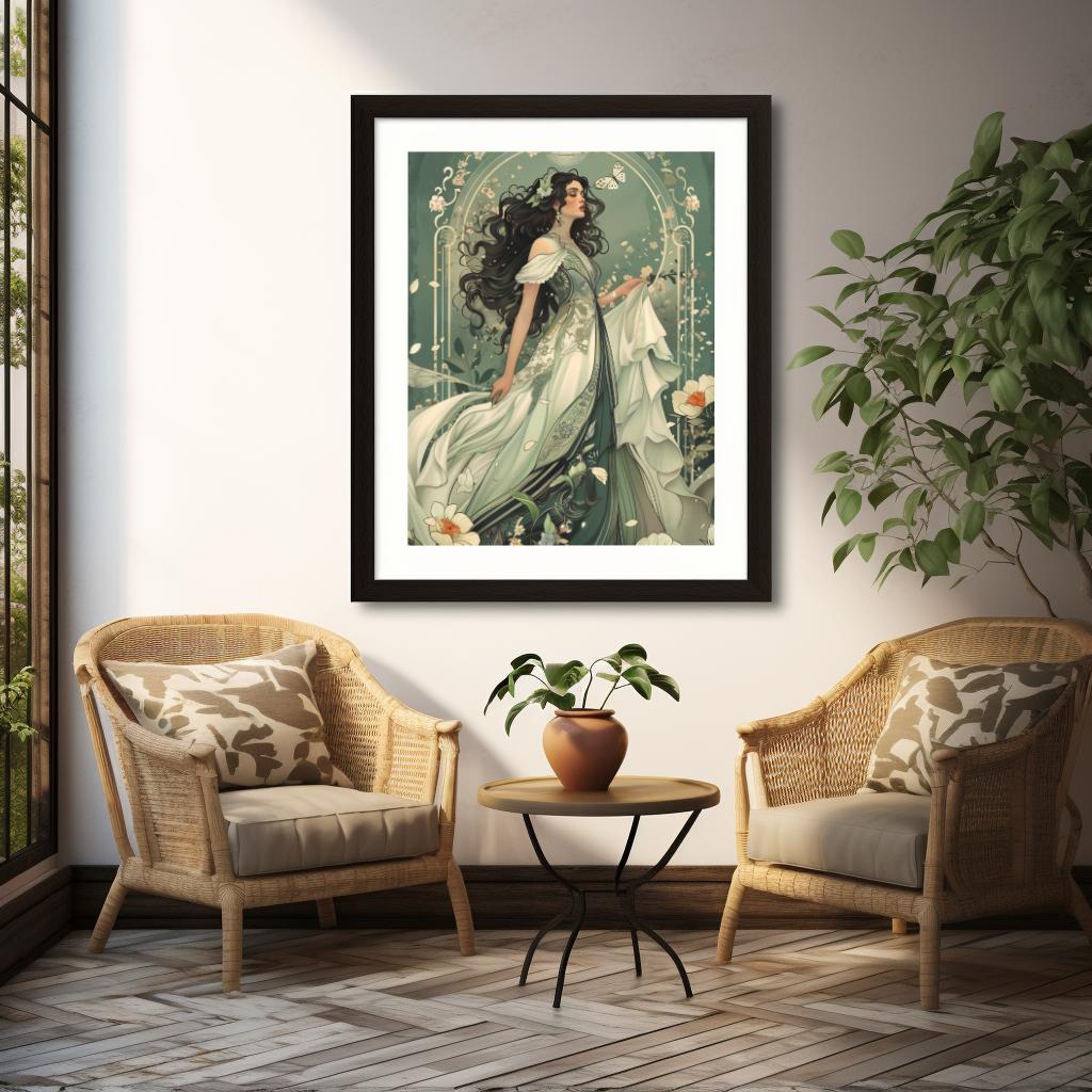 Serenade of Elegance | Wooden Framed Poster