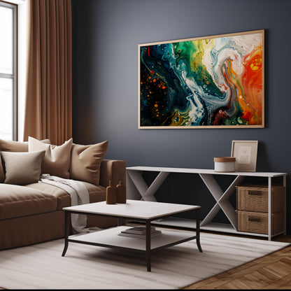 Cosmic Flow | Premium Wooden Framed Poster