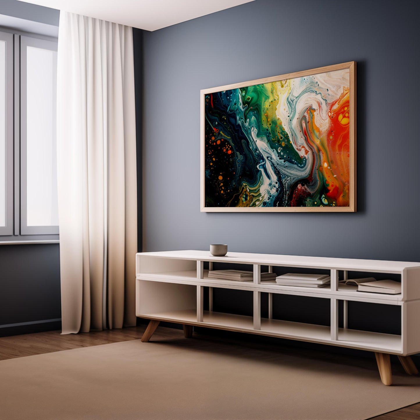 Cosmic Flow | Premium Wooden Framed Poster