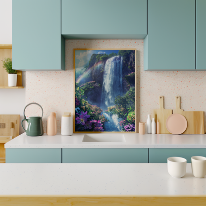 Cascade of Serenity | Wooden Framed Poster