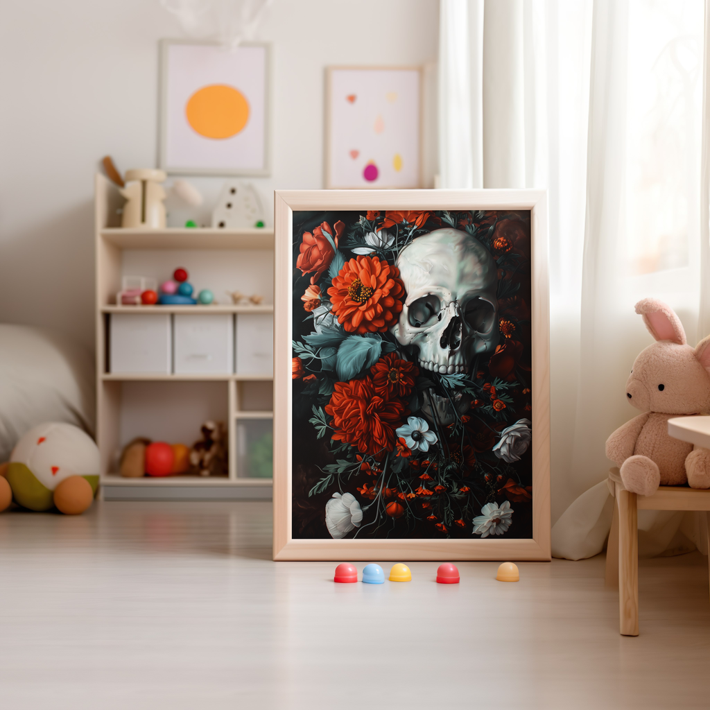 Bloom of the Mortal Veil | Brushed Aluminum Print