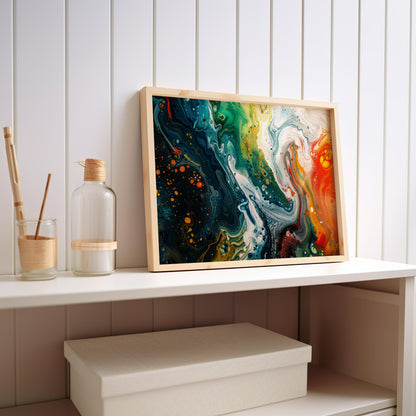 Cosmic Flow | Premium Wooden Framed Poster