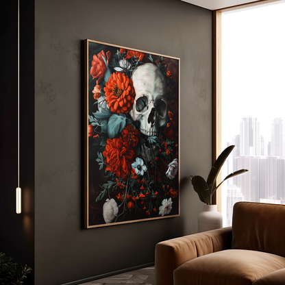 Bloom of the Mortal Veil | Brushed Aluminum Print