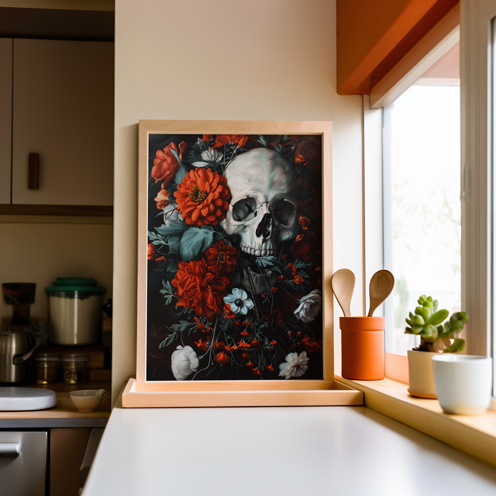 Bloom of the Mortal Veil | Wooden Framed Poster