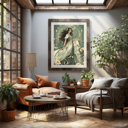 Serenade of Elegance | Wooden Framed Poster