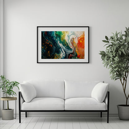 Cosmic Flow | Wooden Framed Poster