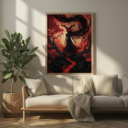 Crimson Enchantress | Brushed Aluminum Print