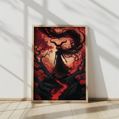 Crimson Enchantress | Wooden Framed Poster