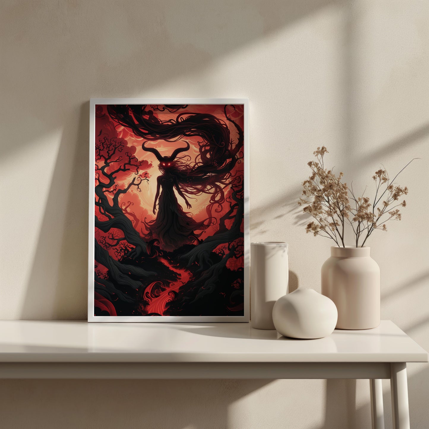 Crimson Enchantress | Brushed Aluminum Print