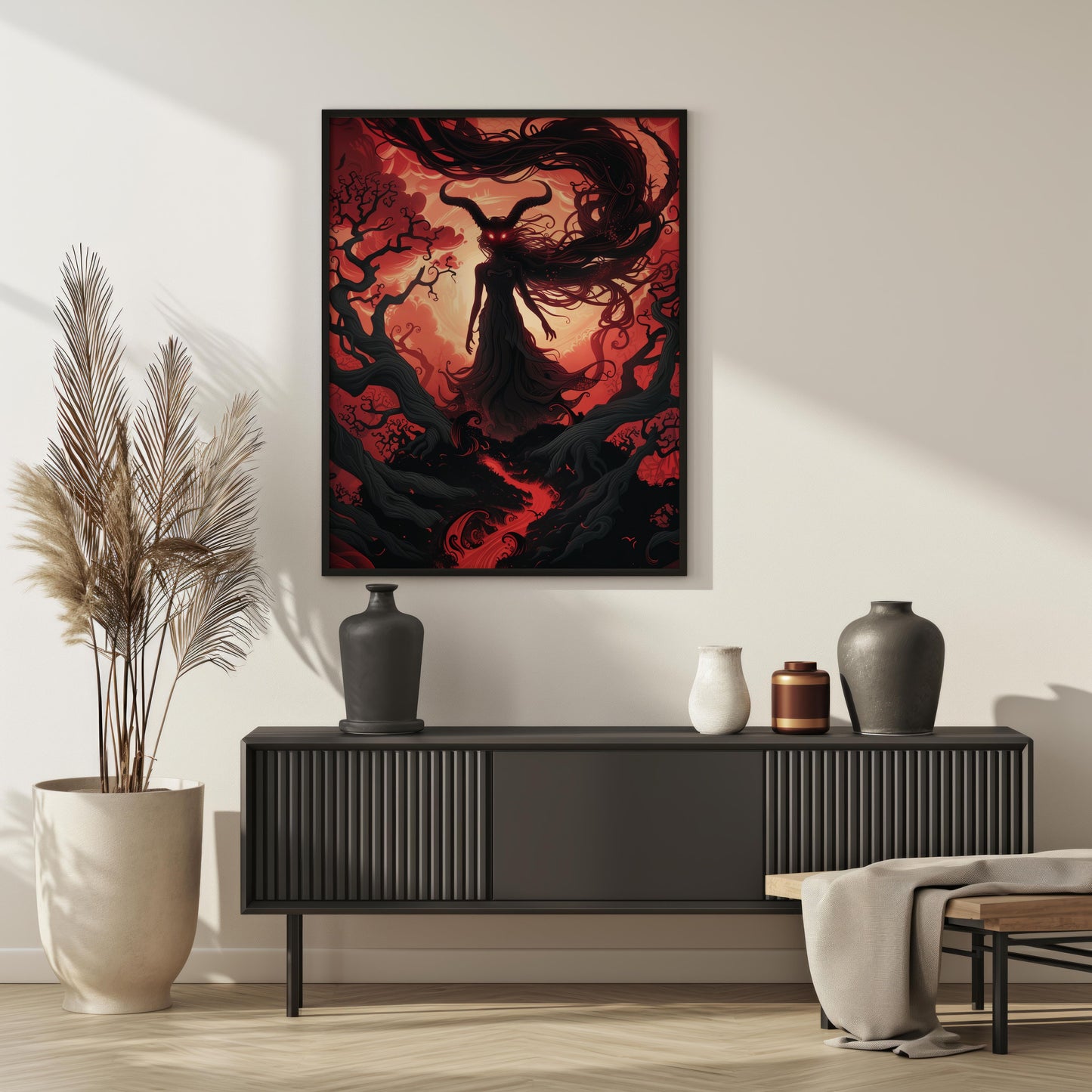 Crimson Enchantress | Brushed Aluminum Print