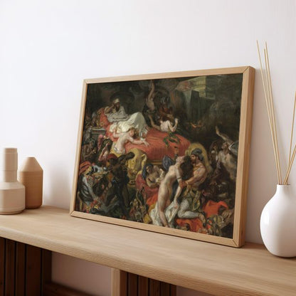 The Death of Sardanapalus | Premium Wooden Framed Poster