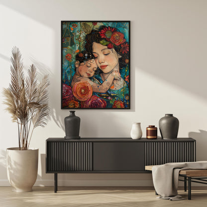 Embrace of Blossoms | Poster with Hanger