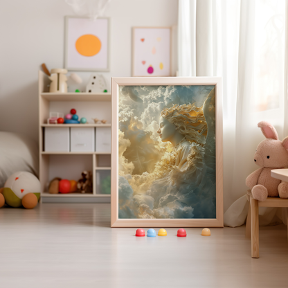 The Celestial Contemplation | Wooden Framed Poster