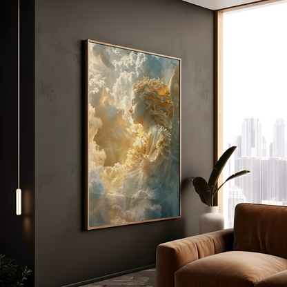 The Celestial Contemplation | Wooden Framed Poster