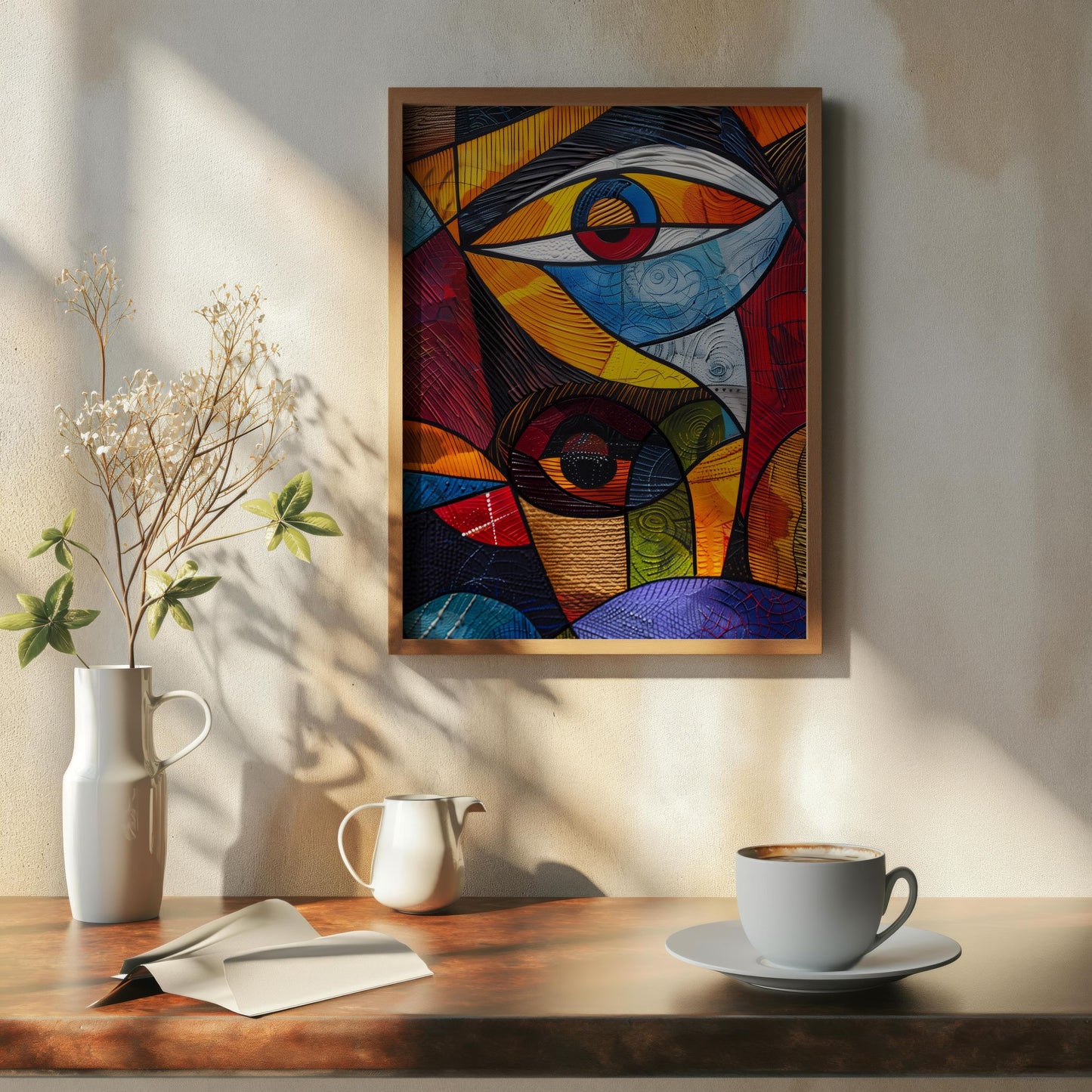 Geometric Gaze | Premium Wooden Framed Poster