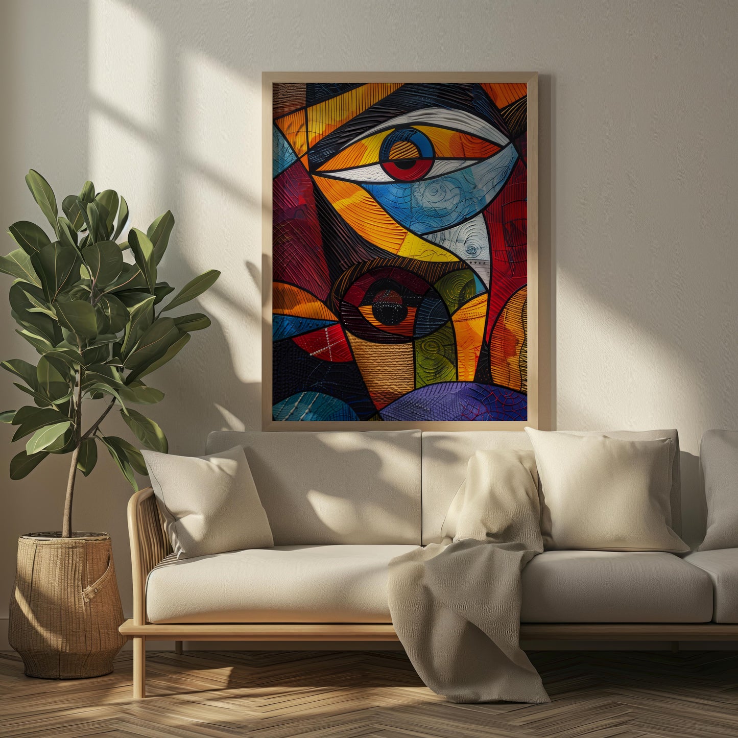 Geometric Gaze | Metal Framed Poster