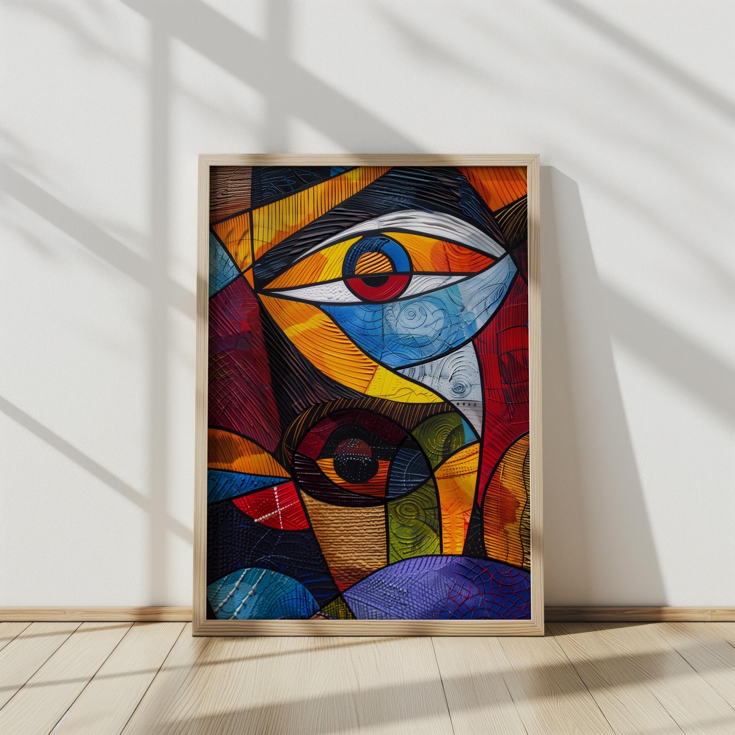 Geometric Gaze | Premium Wooden Framed Poster