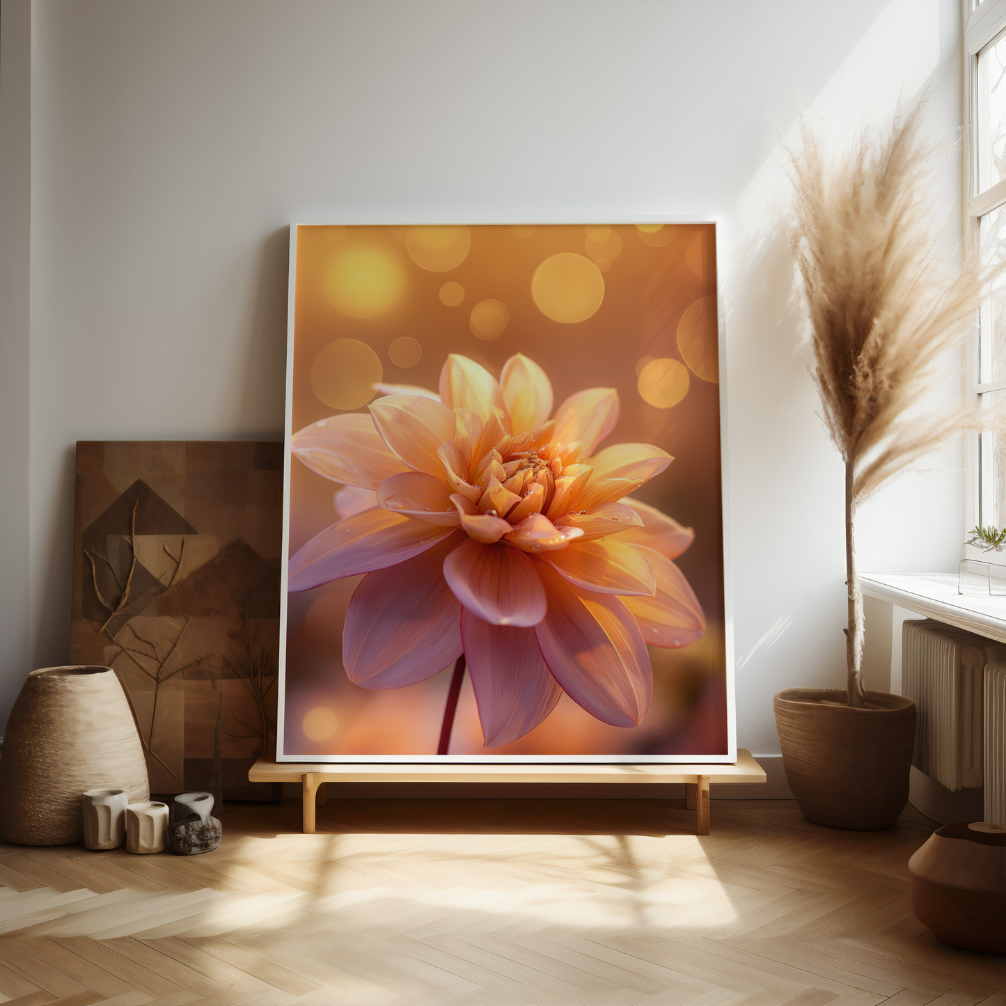 Golden Embraces | Brushed Aluminum Print