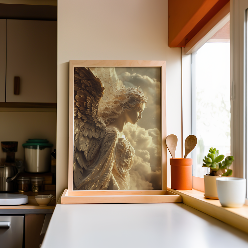 The Celestial Guardian | Wooden Framed Poster