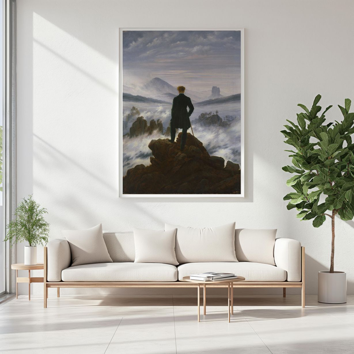 Wanderer above the Sea of Fog | Premium Wooden Framed Poster